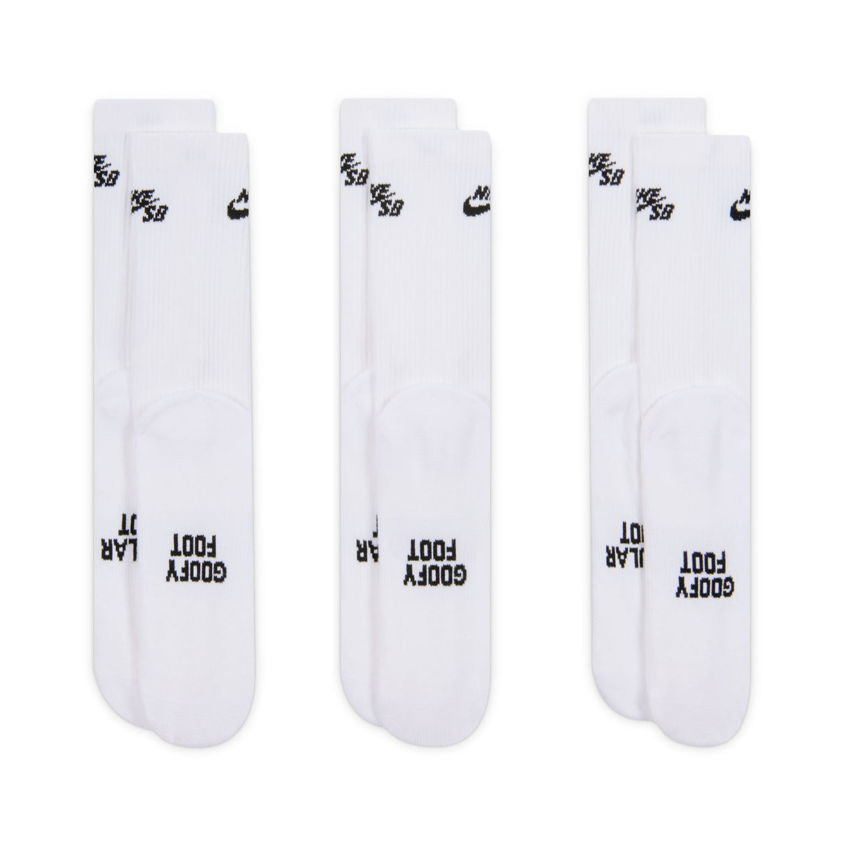 Nike Sb Everyday Elevated 3 Pack White Crew Socks IR1328-910