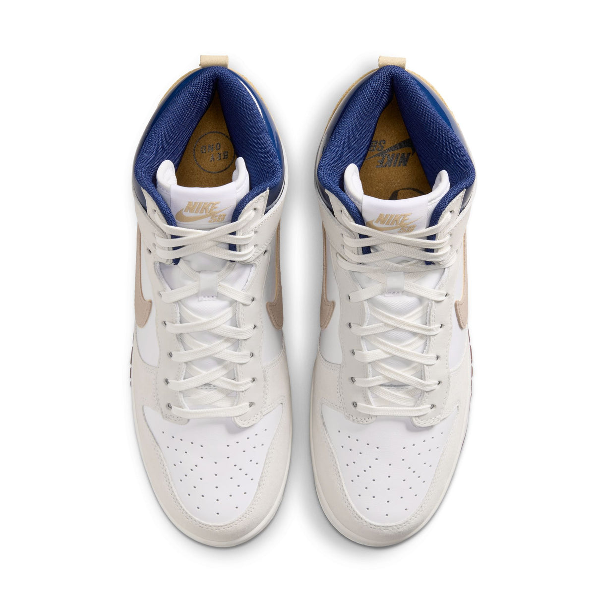 Nike SB Dunk High Pro x Beyond Store White / Ivory - Sand Dune - Blue Void Shoes (Read Description)