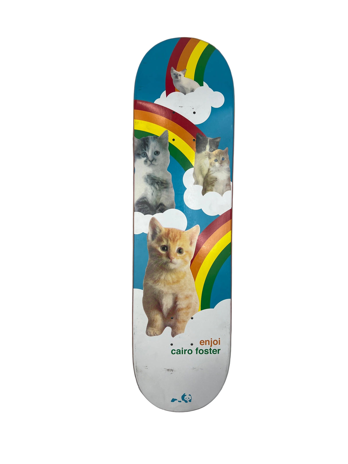 Cairo Foster Kitten Dreams White Multi Rainbow Size 8.125 X 31.7 Vintage NOS Deck