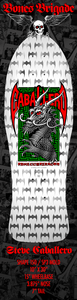 Powell Peralta Bones Brigade Steve Caballero Series 17 White 9.95" Skateboard Deck