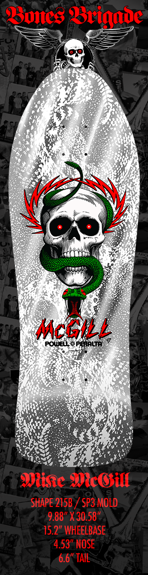 Powell Peralta Bones Brigade Mike McGill Series 17 White 9.88" Skateboard Deck
