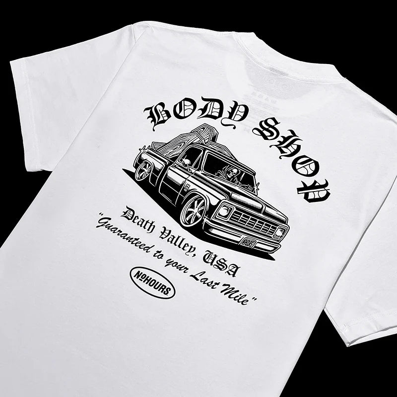 No Hours Body Shop White S/s Shirt
