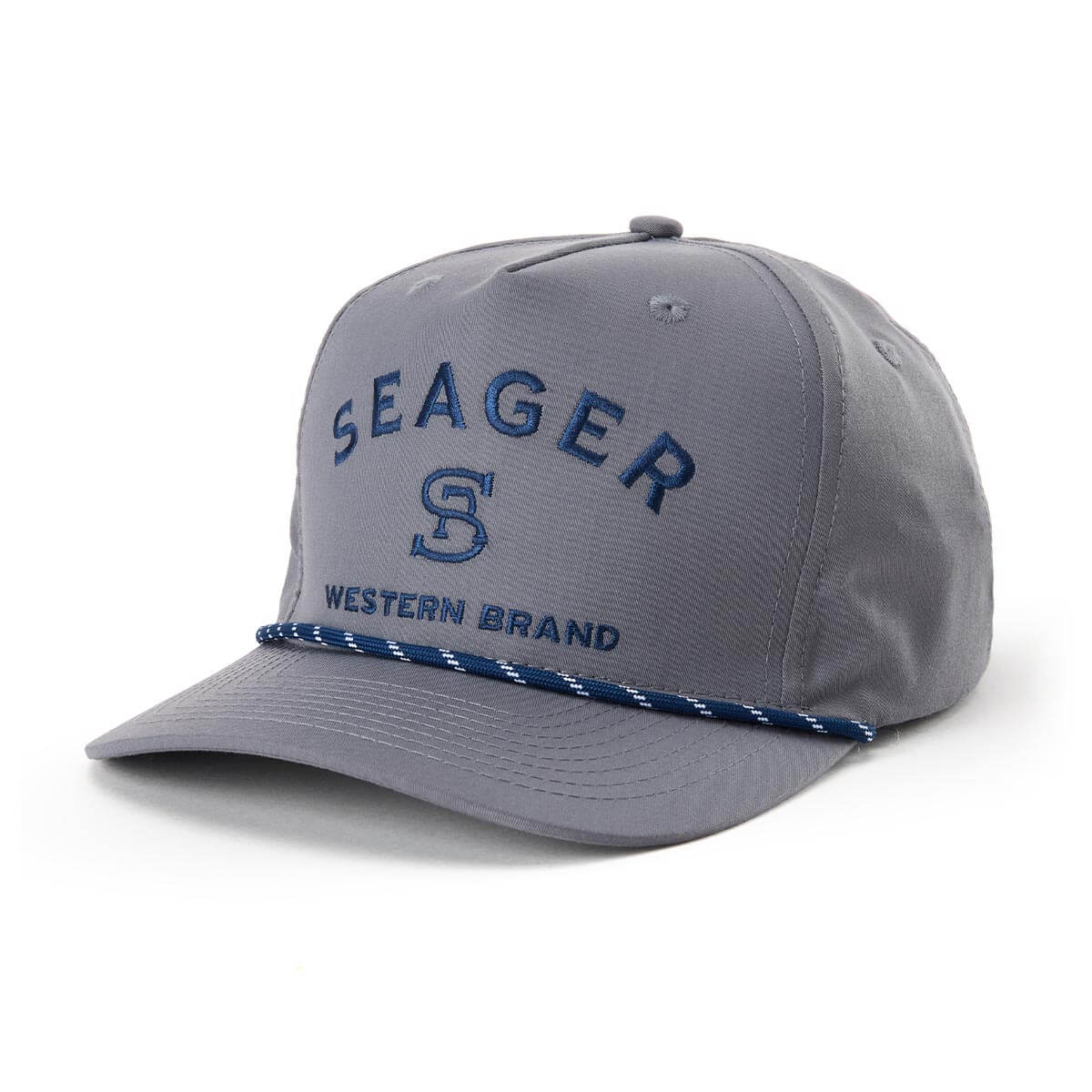 Seager Branded Faded Denim Snapback Hat