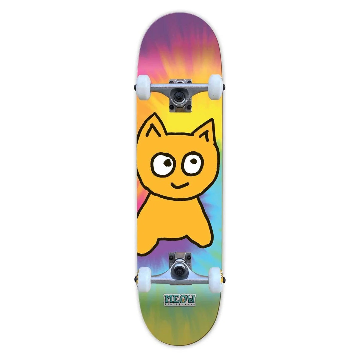 Meow Big Cat Tie Dye 8.0" Skateboard Complete