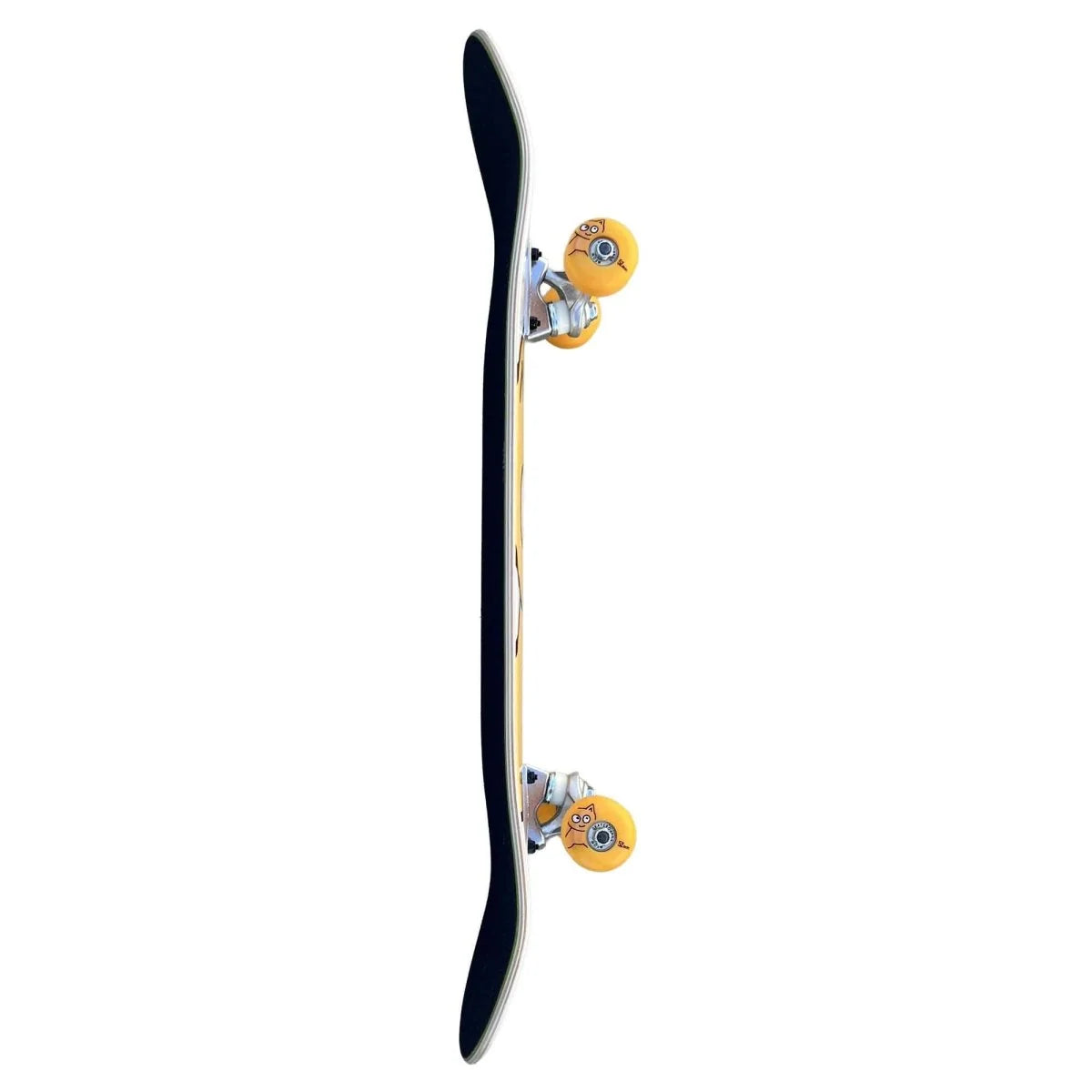 Meow Big Cat White Skateboard Complete