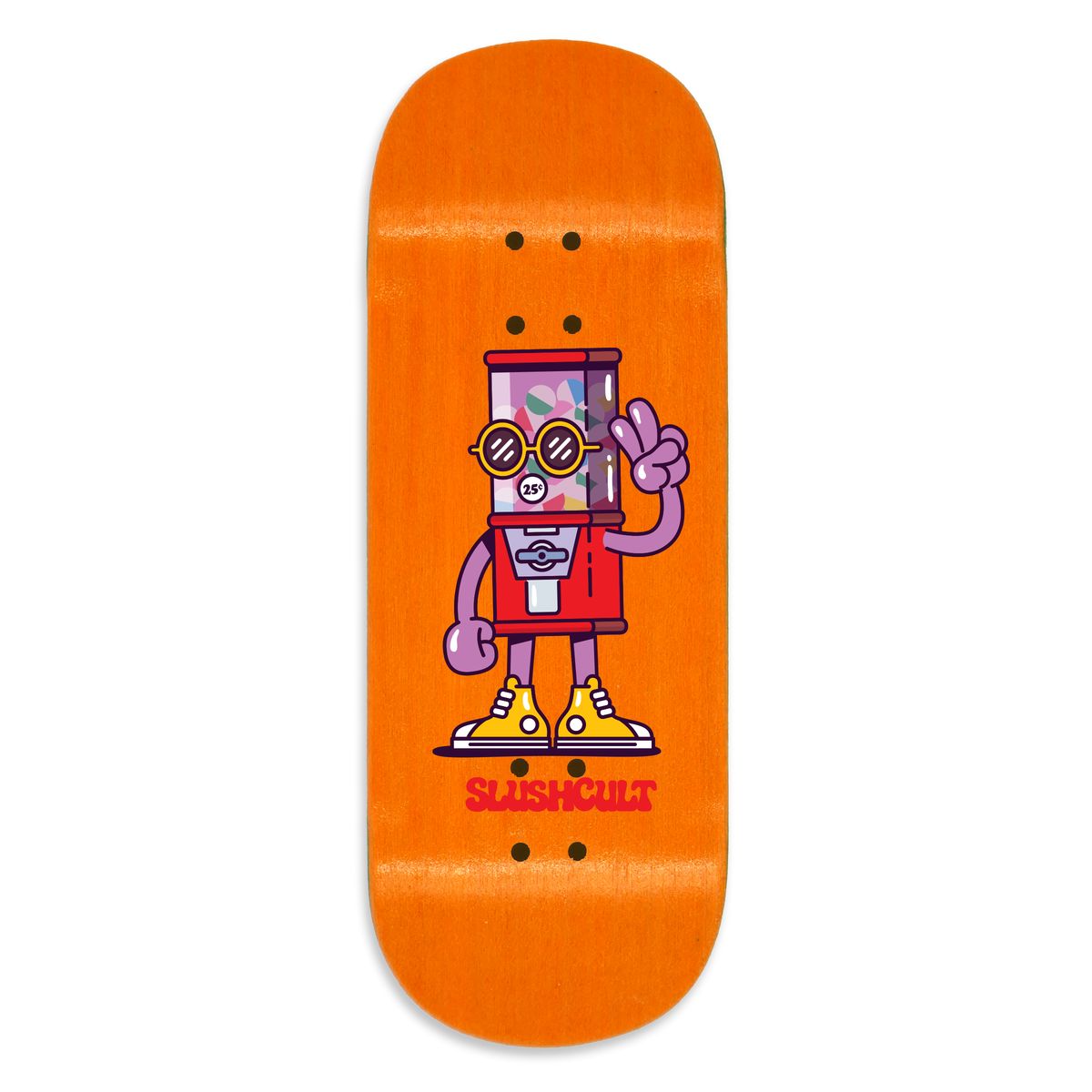 Slushcult X DK Coins Pro Deck Random Colored Fingerboard Skateboard