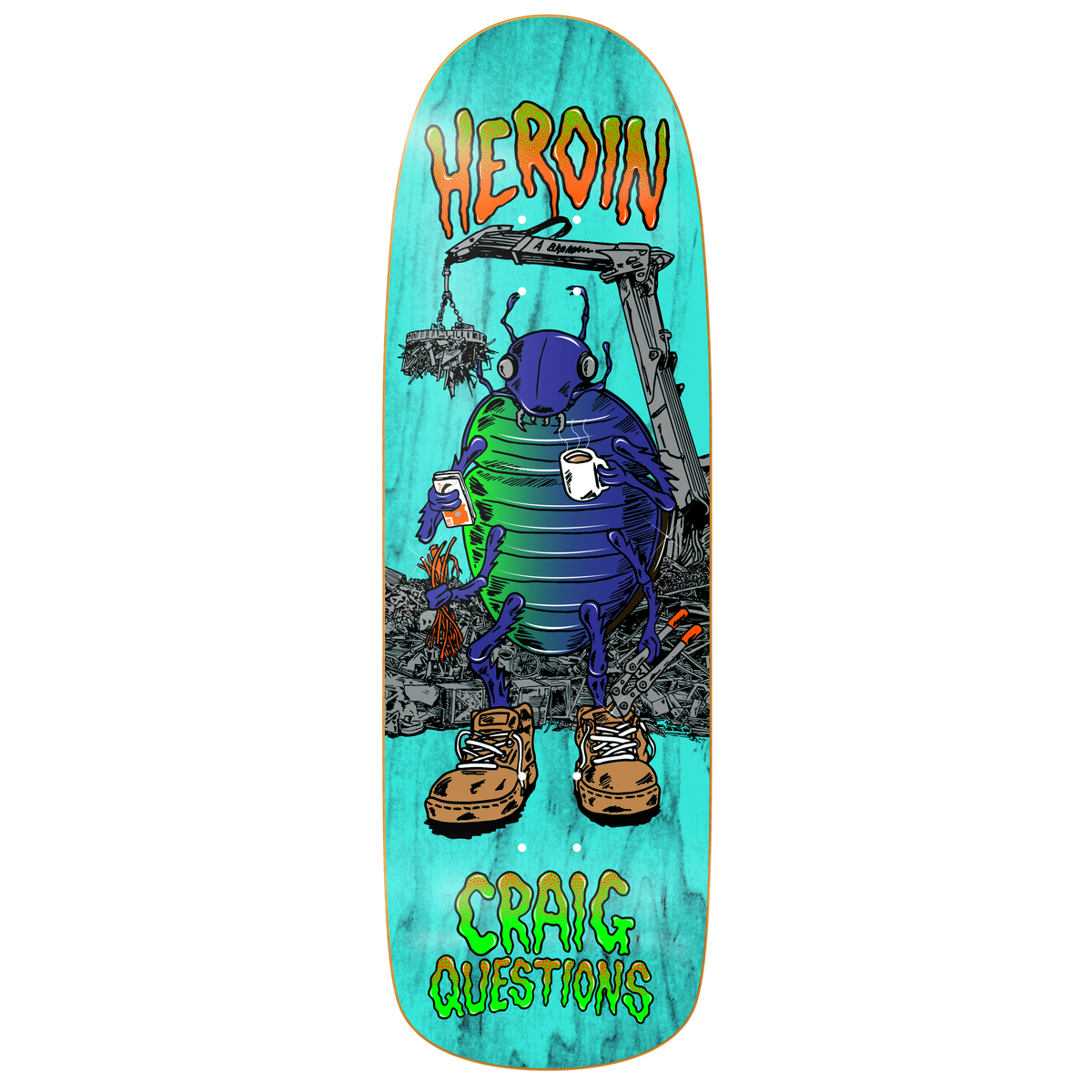 Heroin Skateboards Craig Questions Bug 9.6" Skateboard Deck