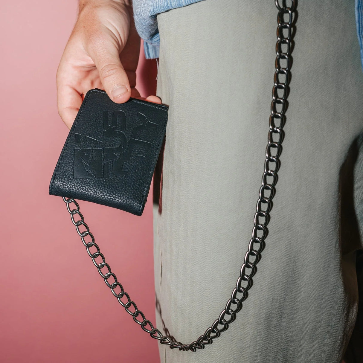 Rusty District Chain Black Wallet