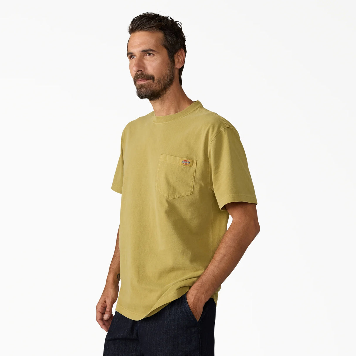 Dickies Worn In Fennel Seed Heavyweight Pocket T-Shirt