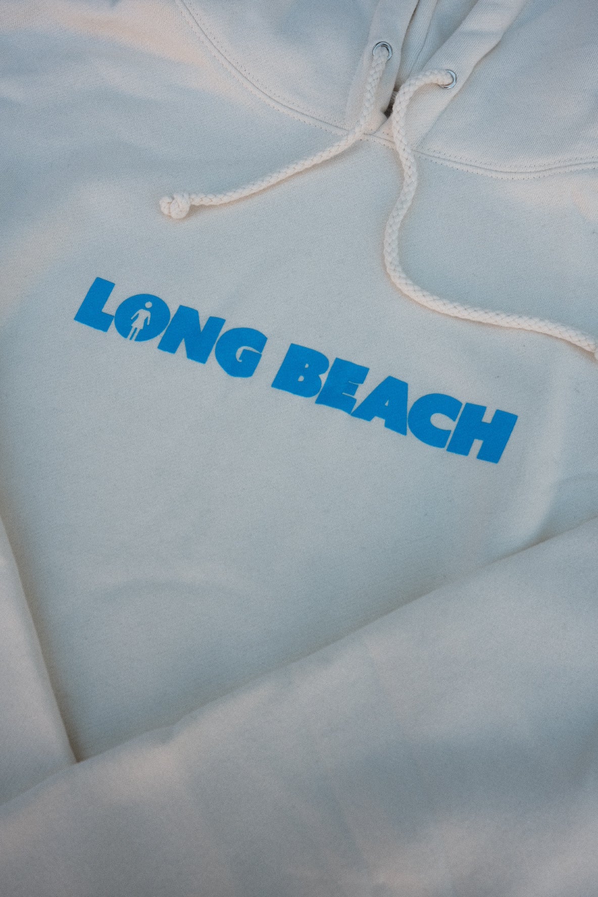 Girl x LB Skate “We OG Long Beach” Bone Hooded Sweatshirt