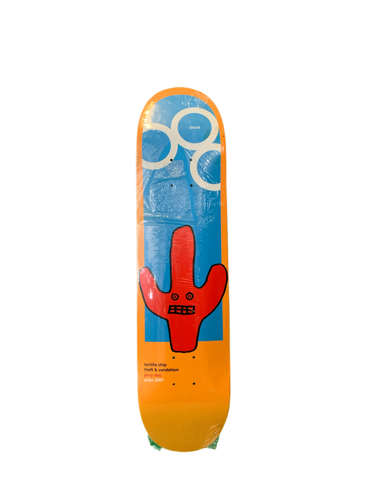 Enjoi Jerry Hsu Tortilla Chip Theft & Vandalism 2001 7.75" Classic Skateboard Deck