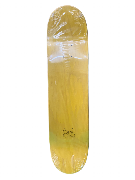 Zero Team Letters And Bubbles Blue/Yellow 8.25" Classic Skateboard Deck