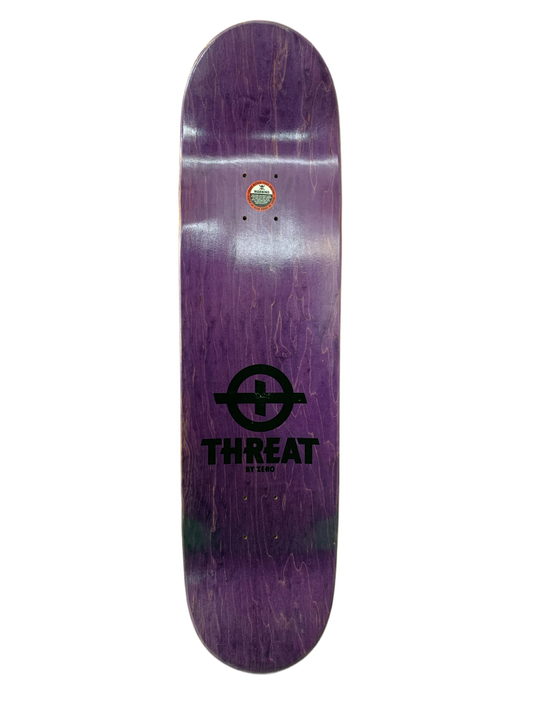 Threat Skateboards by Zero Black/Yellow 8.4" Classic Skateboard Deck