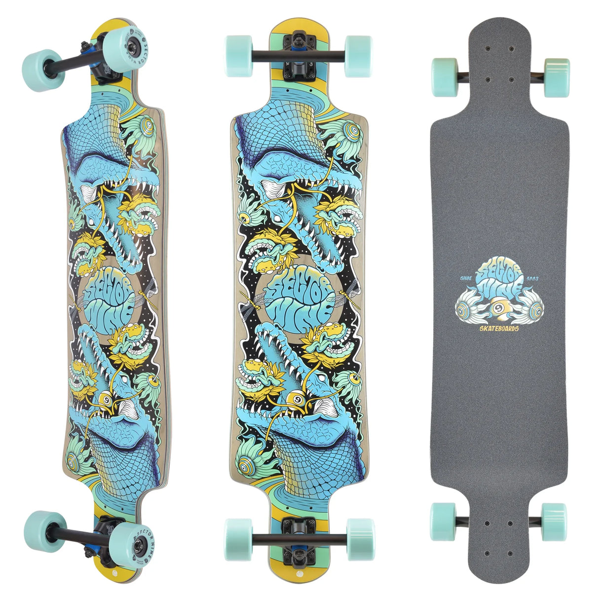 Sector Nine Fault Line Feast 39.5" x 9.75" Longboard Complete Skateboard