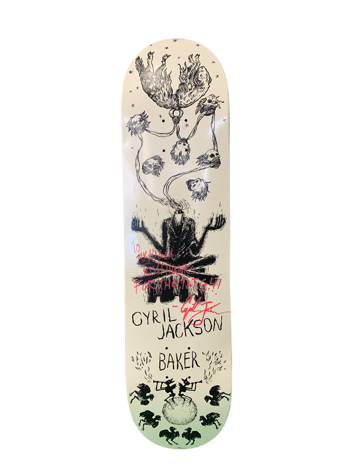Baker Cyril Jackson Folk Goth Signed 8" Classic Skateboard Deck