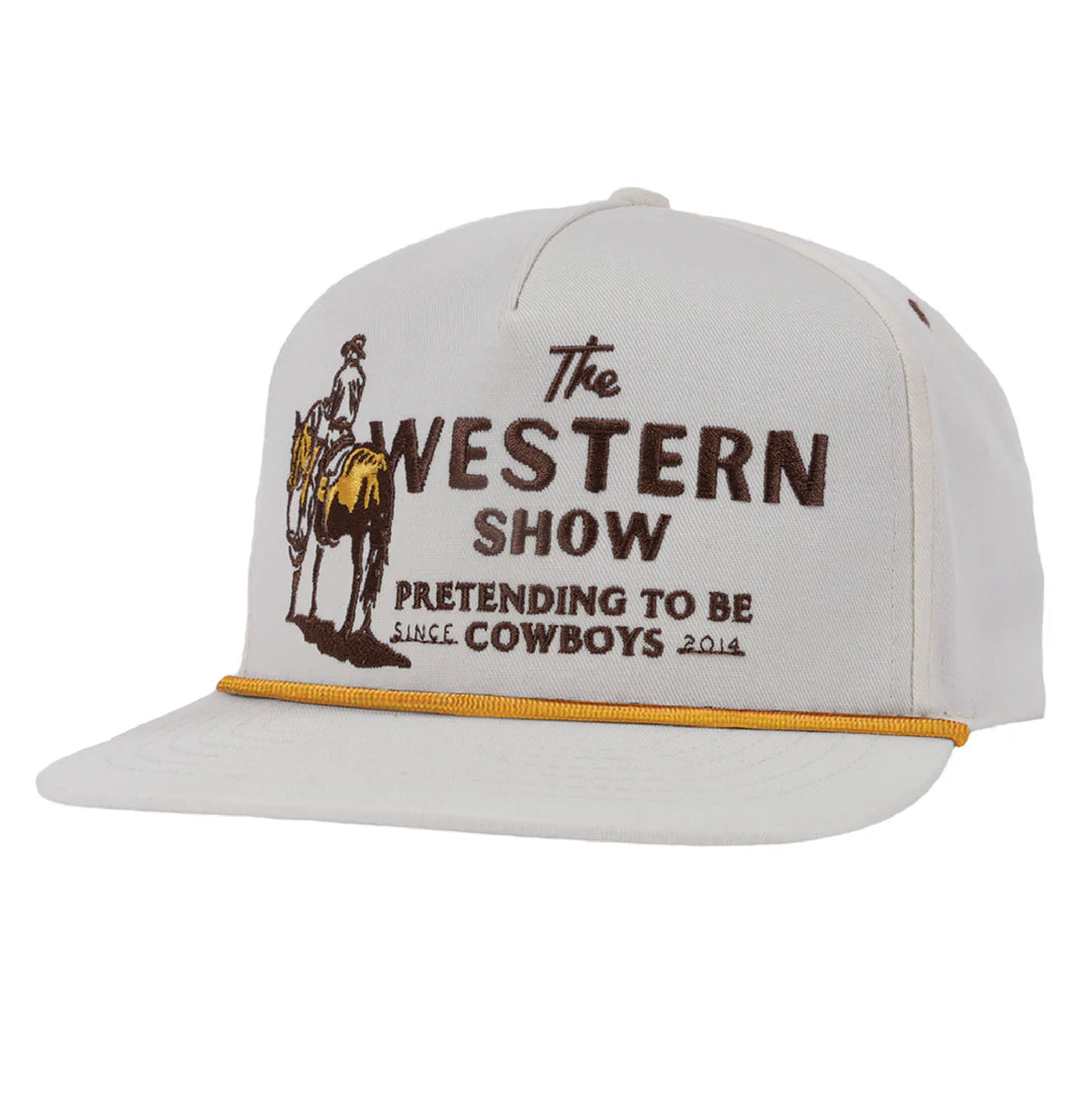 Sendero Western Show White 5 Panel Structured Snapback Hat