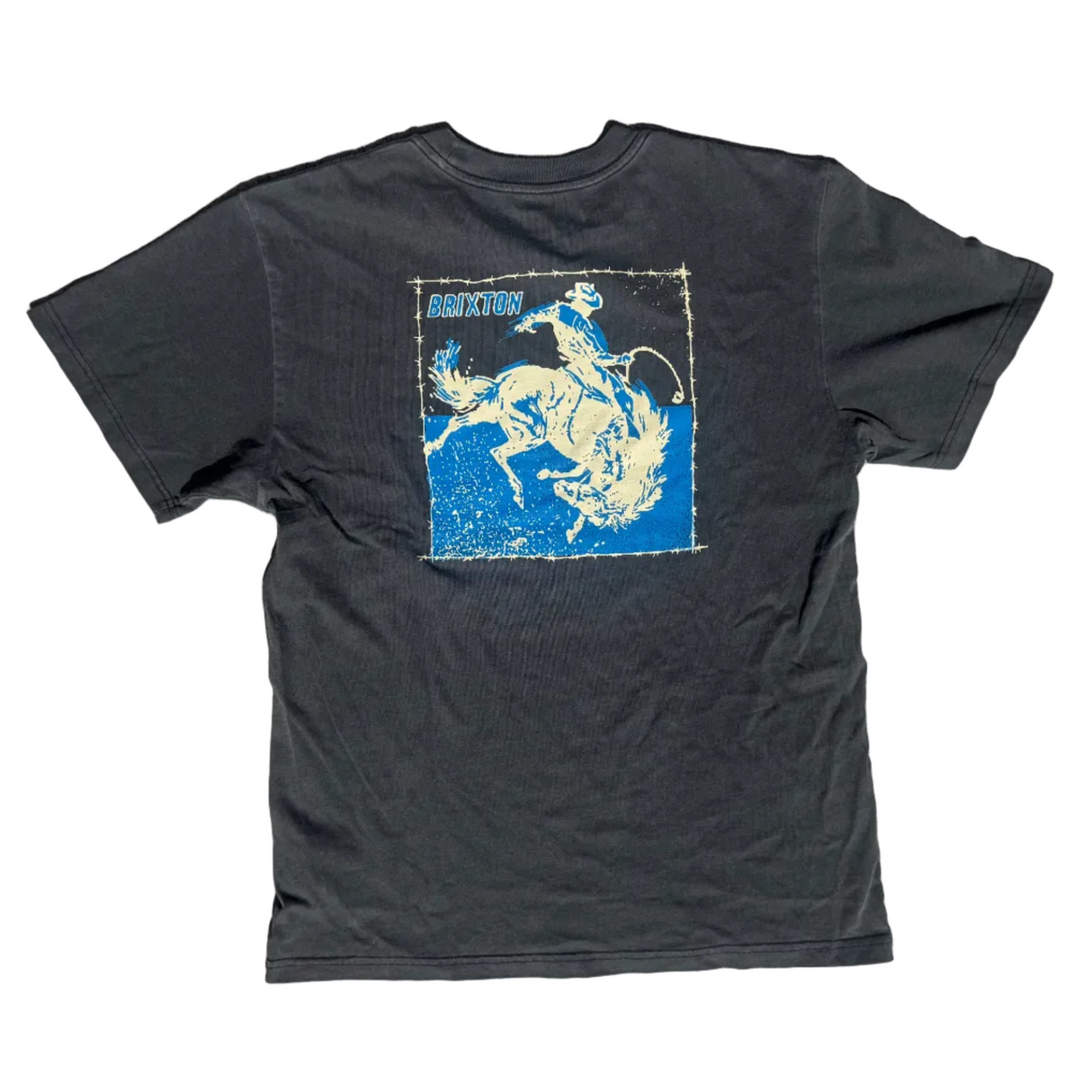 Brixton Madden Black Worn Wash S/s Standard Tee Shirt