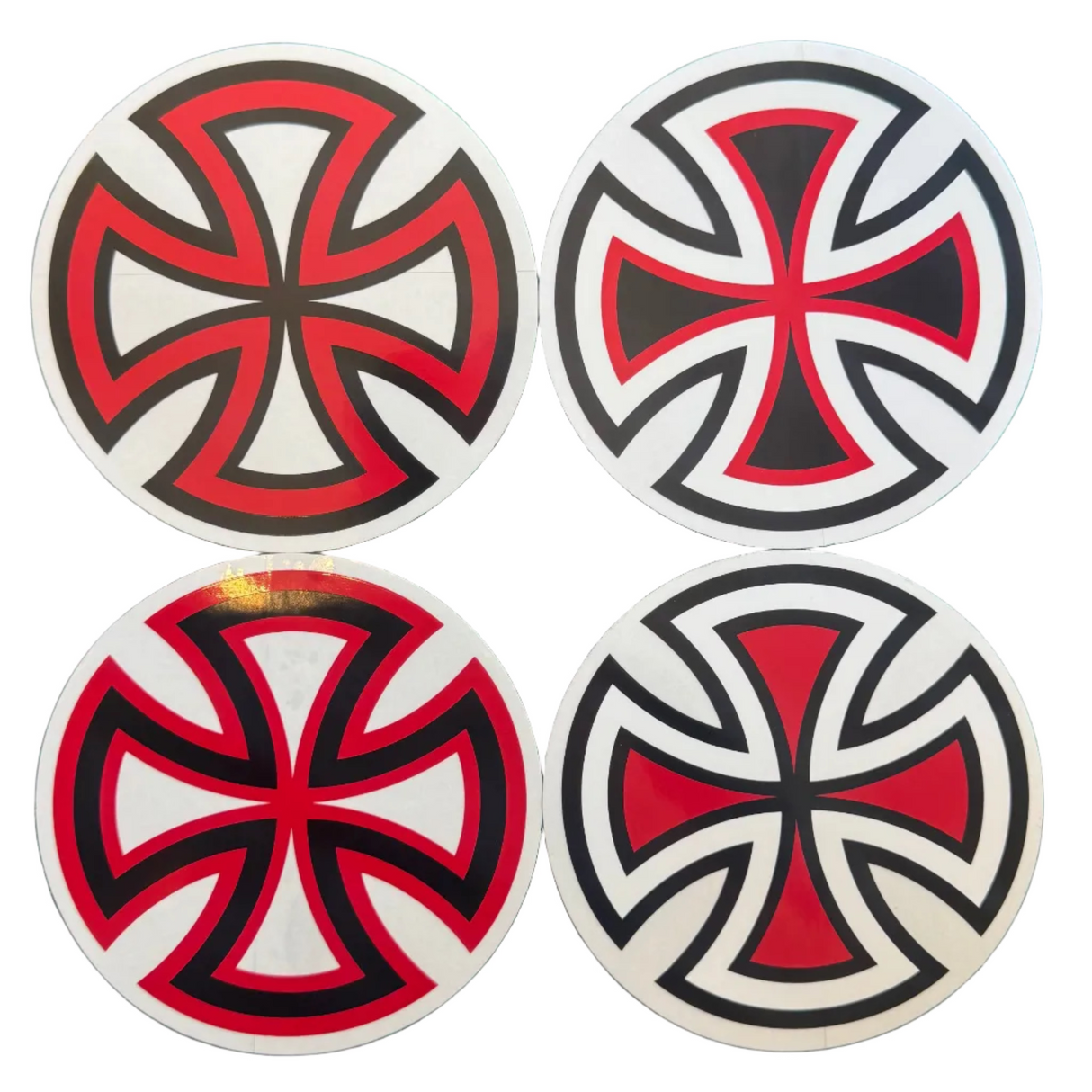 Independent Truck Co Iron Cross Red/White/Black/Clear 5.5" Assorted Sticker