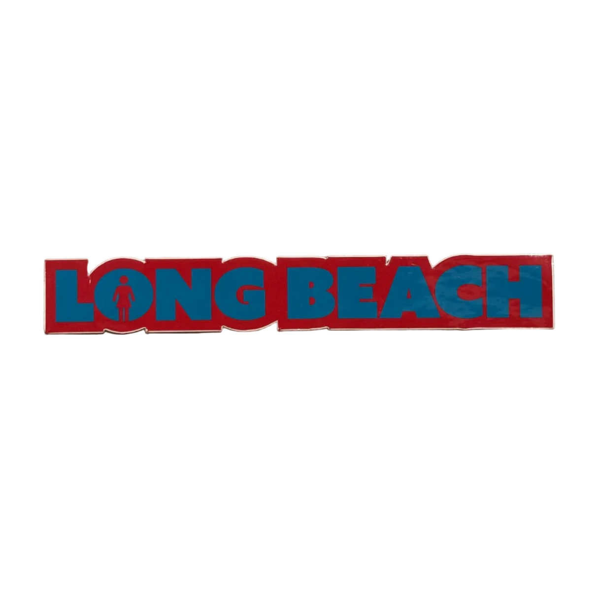 Girl x LB Skate "We OG Long Beach" Blue/Red Sticker