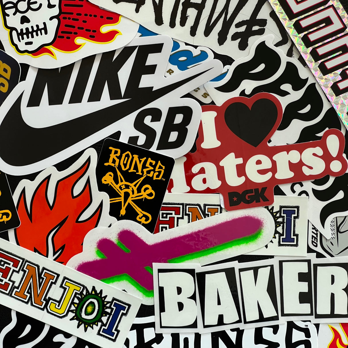 Long Beach Skate Assorted Pin & 5 Assorted Stickers