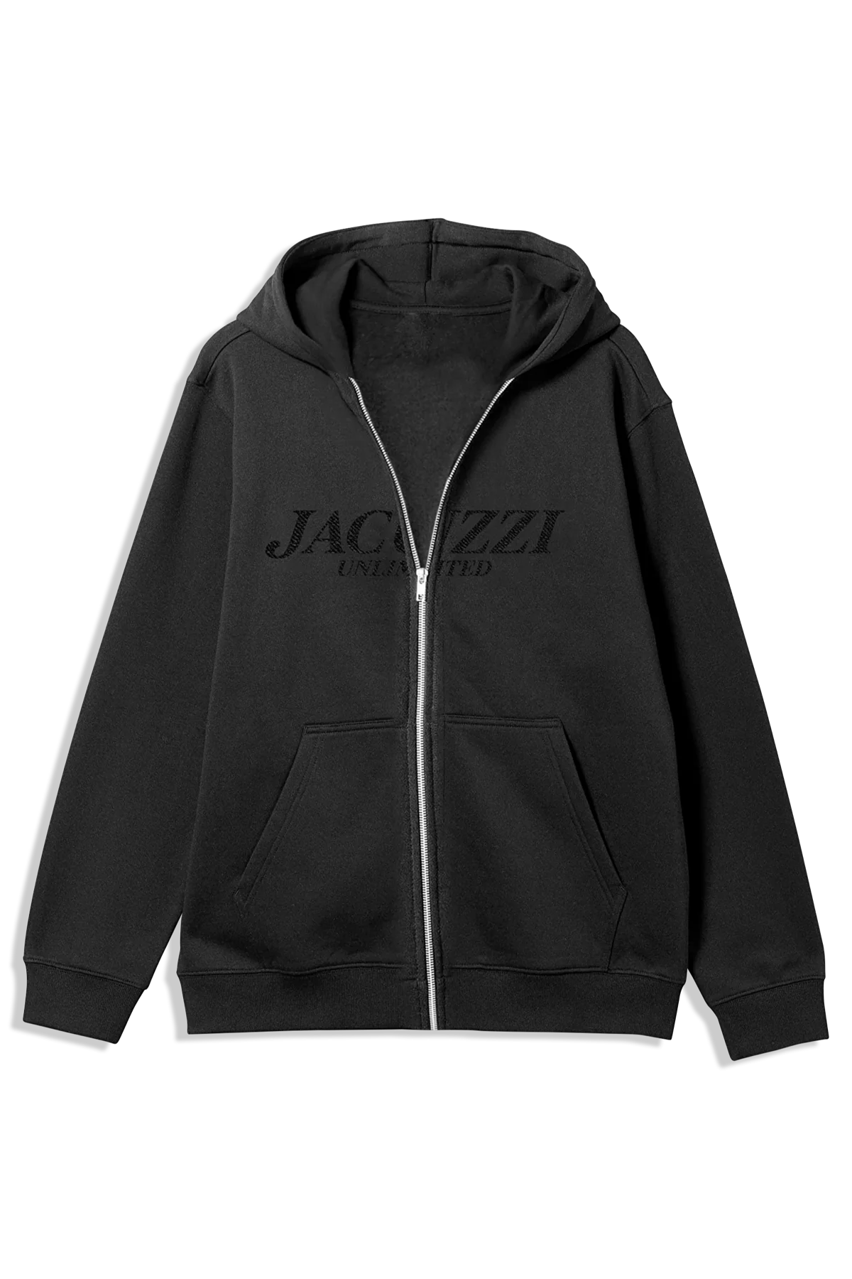 Jacuzzi Flavor Embroidered Black Zip Hooded Sweatshirt