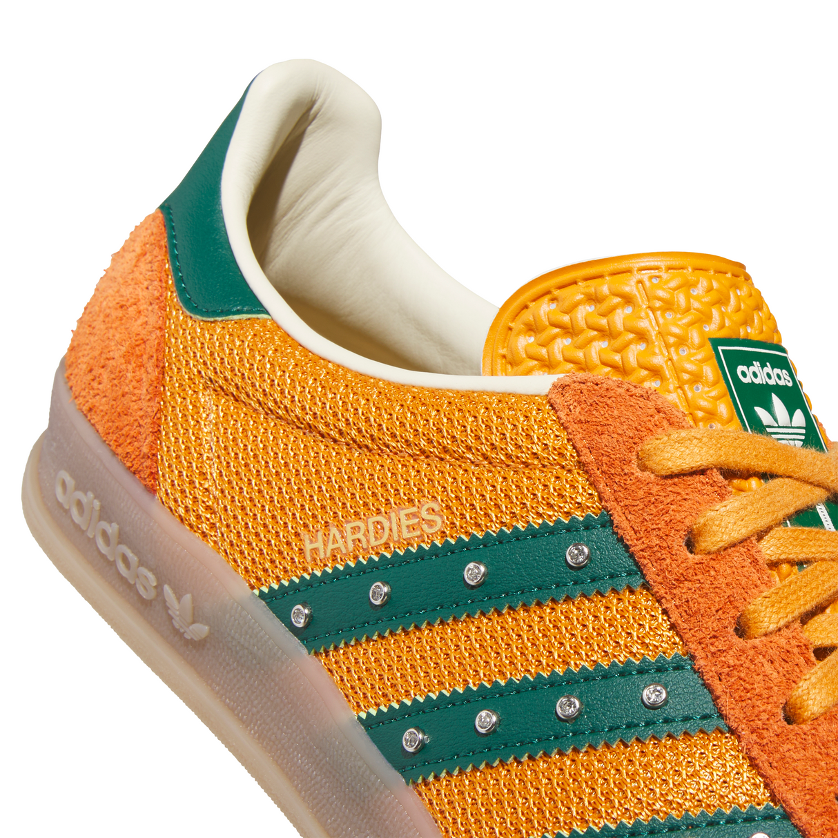 Adidas x Hardies Gazelle Indoor Rust Orange / Core Green Shoes