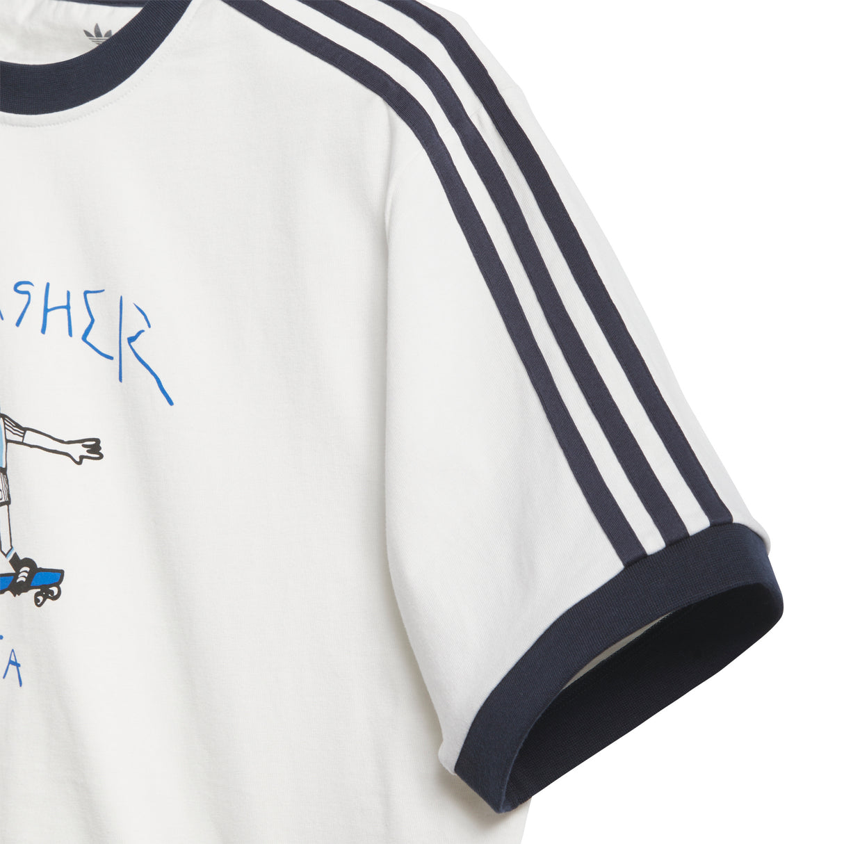 Adidas Skateboarding x Thrasher x AFA Gonz Core White Ringer S/s Shirt