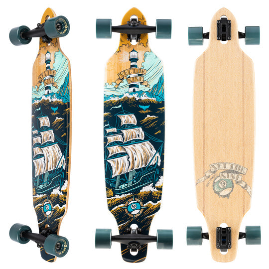 Sector Nine Mini Lookout Voyage 37.5" x 9.25" Longboard Complete Skateboard