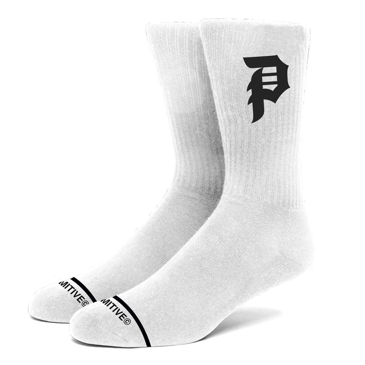 Primitive Core Logo White 3-Pack Socks