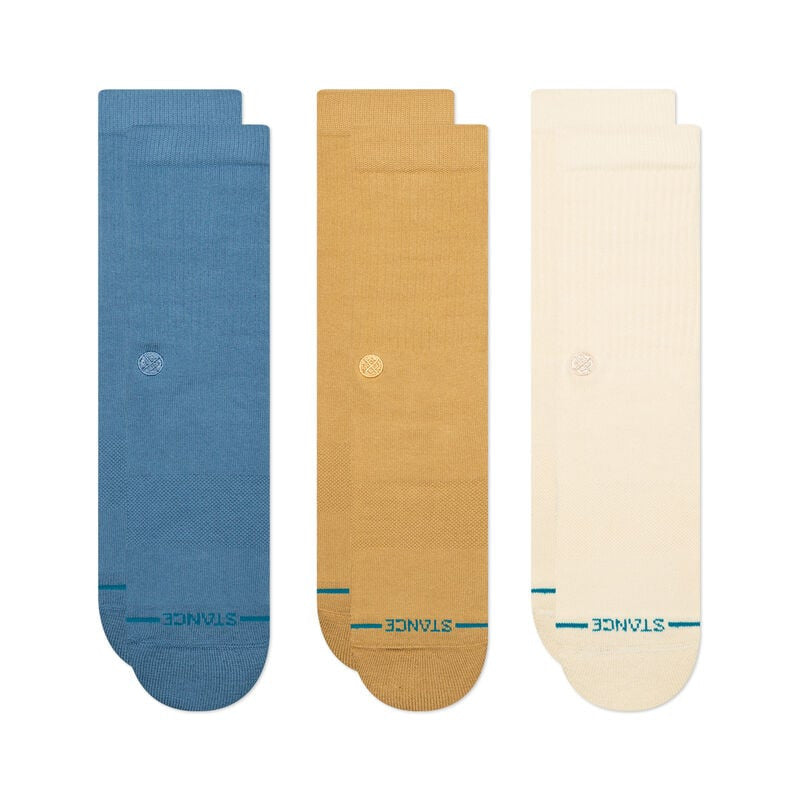 Stance Icon Cream 3 Pack Crew Socks