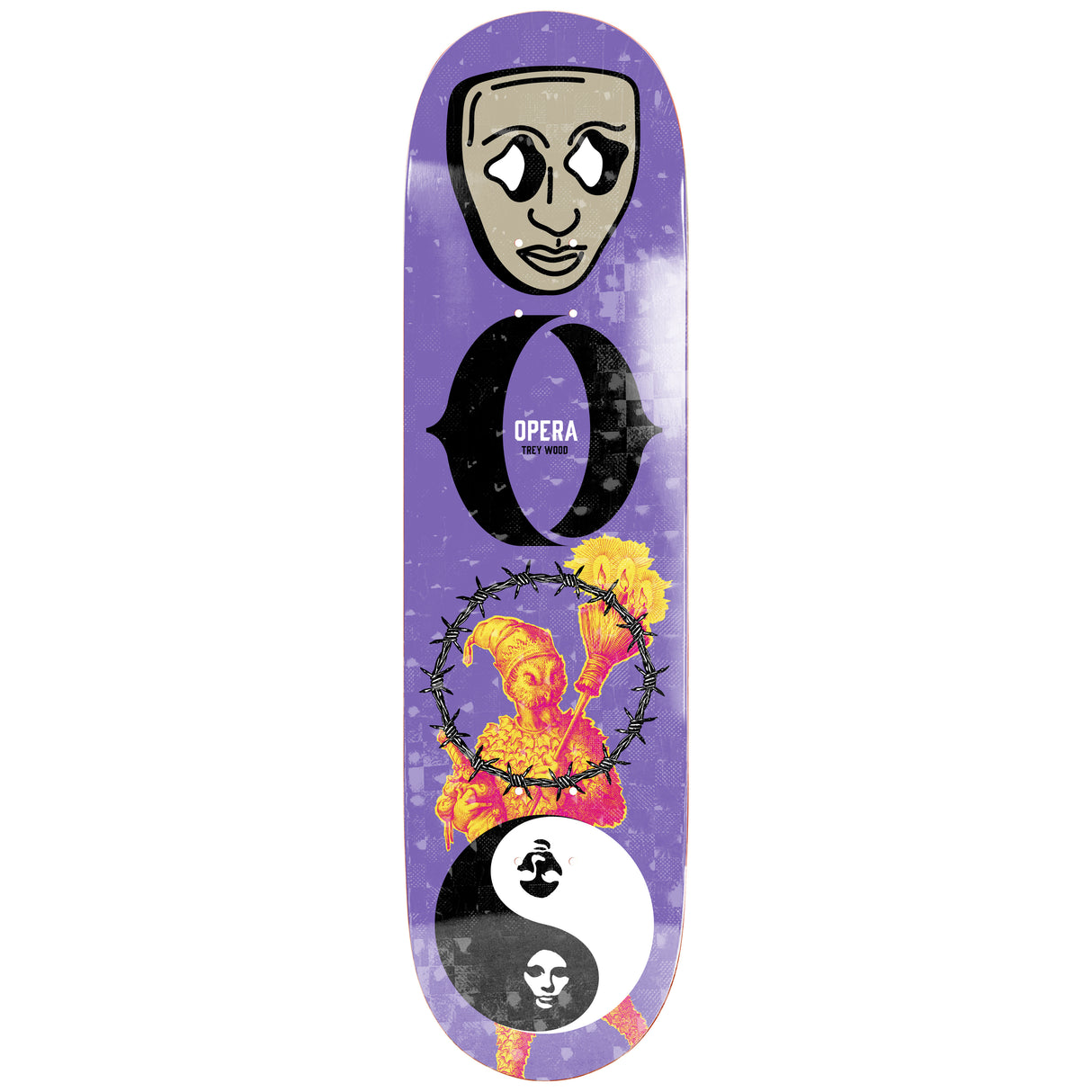 Opera Trey Wood Piece EX7 Purple 8.25" Skateboard Deck