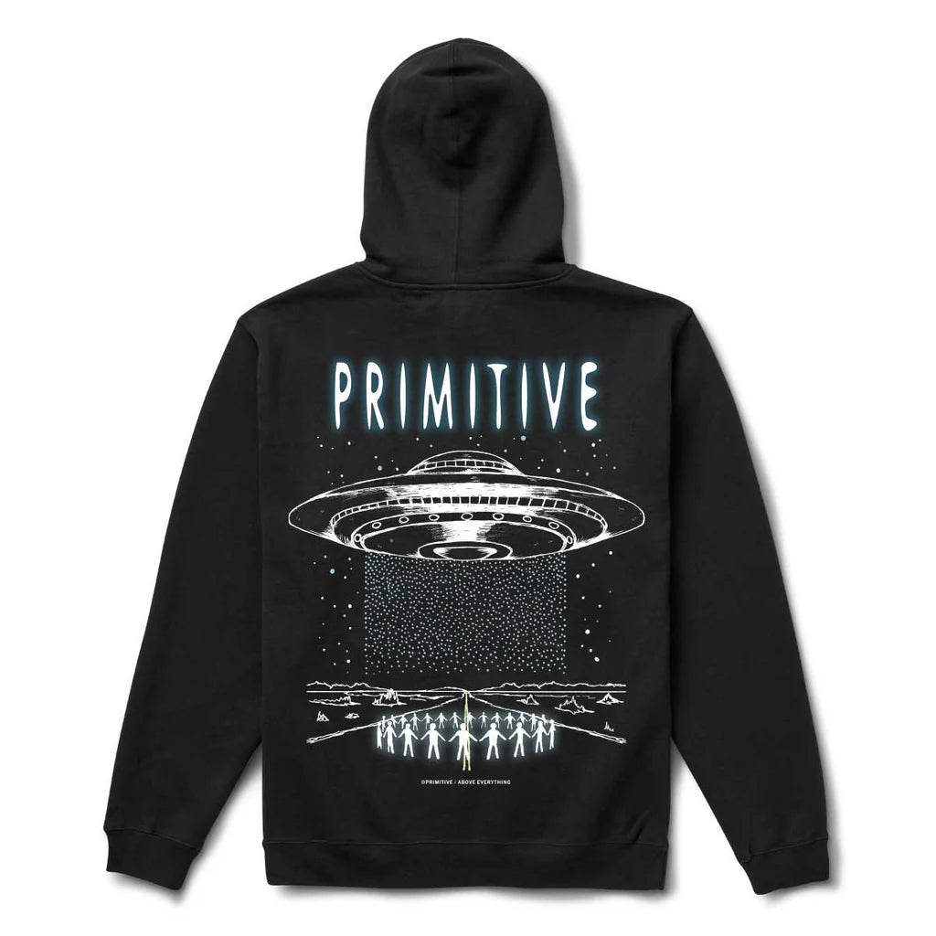 Primitive Contact Black Zip Hooded Sweatshirt