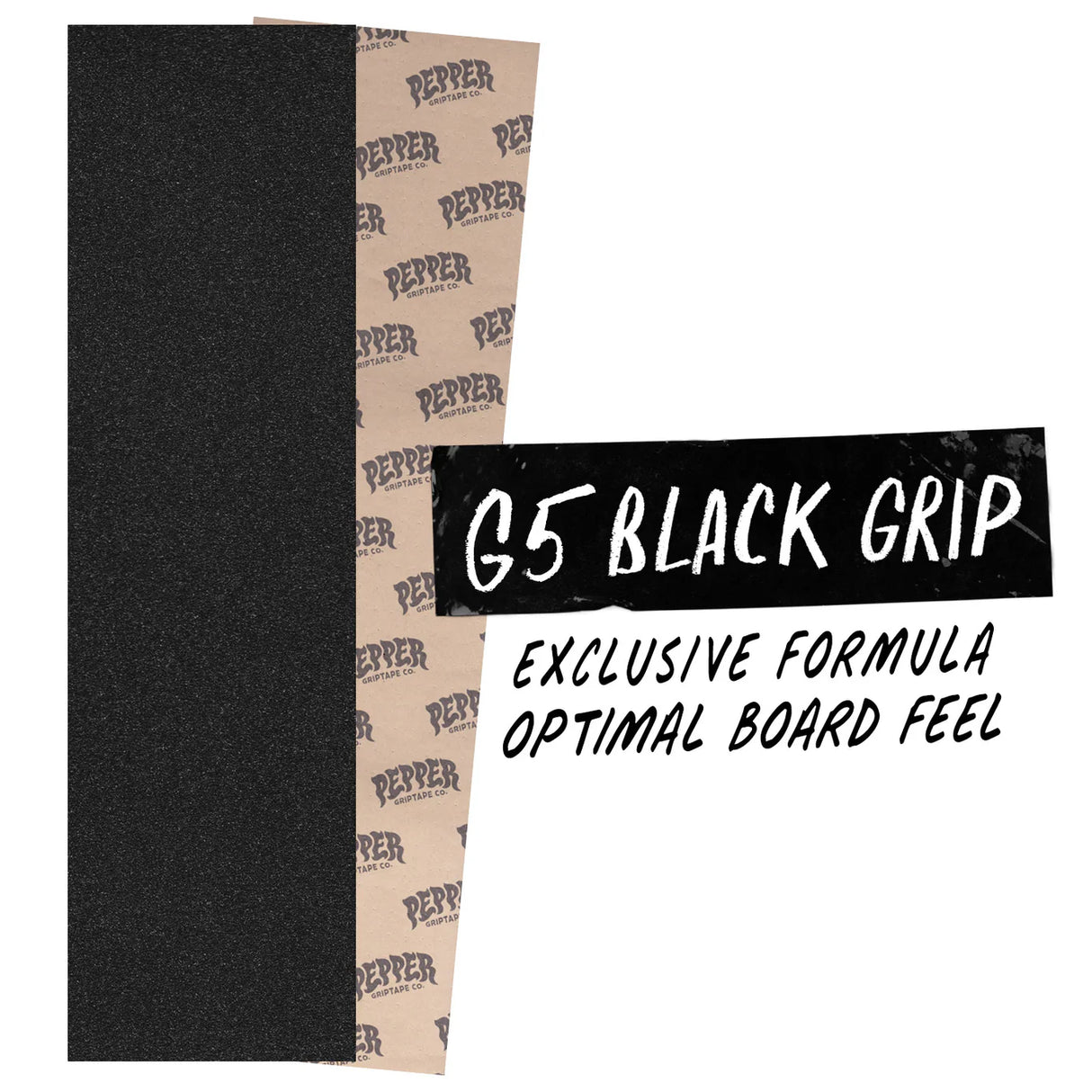 Pepper 10.5" x 33.5" Black Griptape