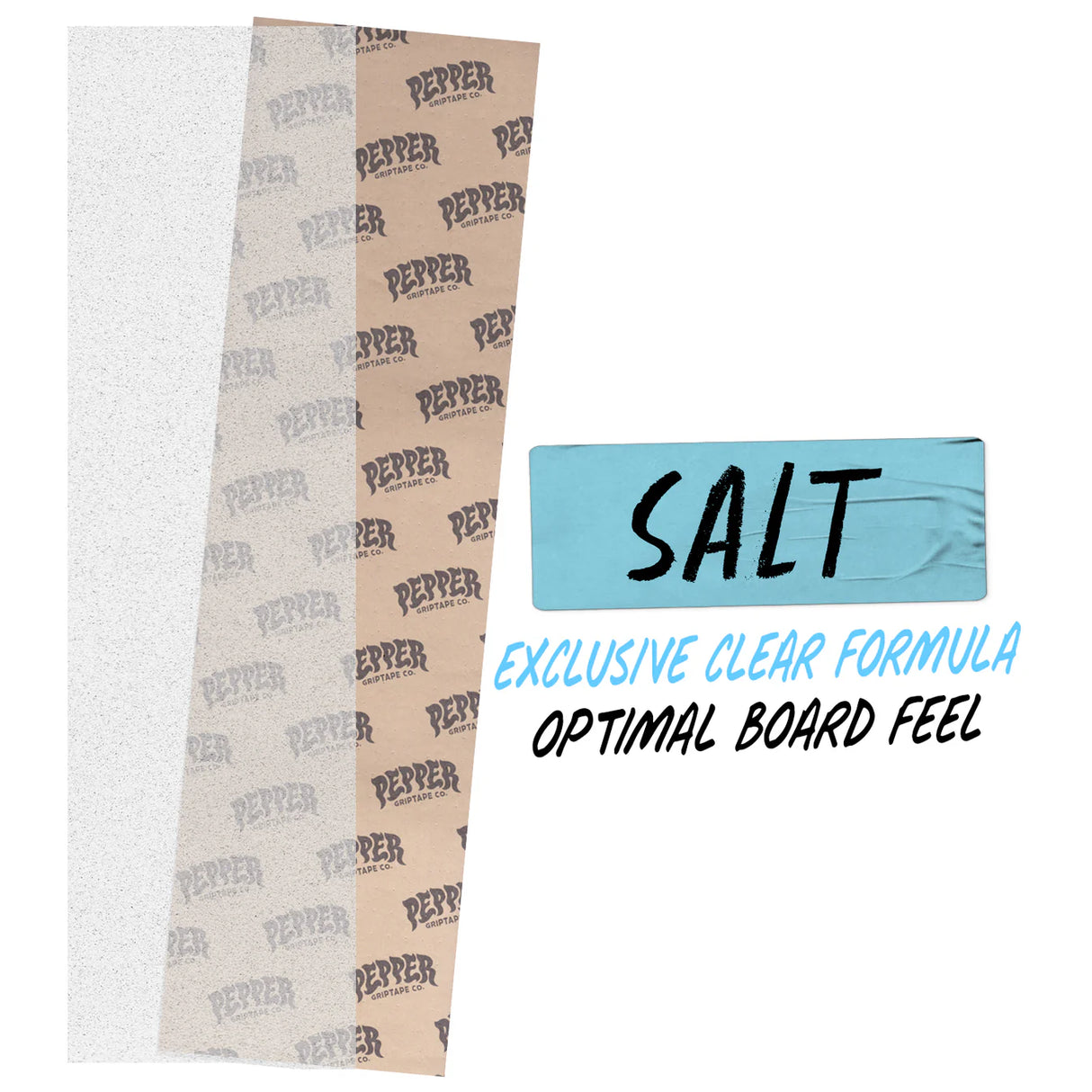 Pepper Salt 10.5" x 33.5" Clear Griptape