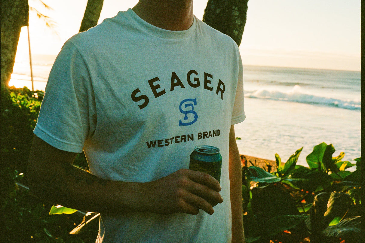Seager Branded Vintage White S/s Shirt