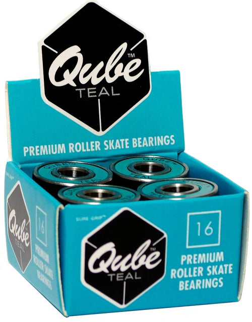 Sure-Grip Qube 8-Ball 8mm Teal (Set of 16) Roller Bearings