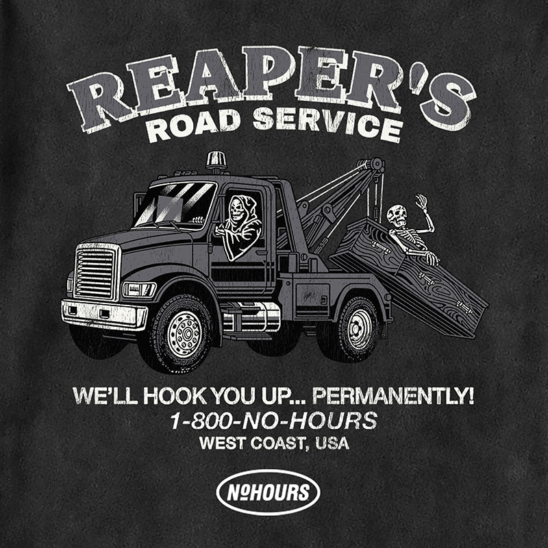 No Hours Road Service Vintage Black S/s Shirt