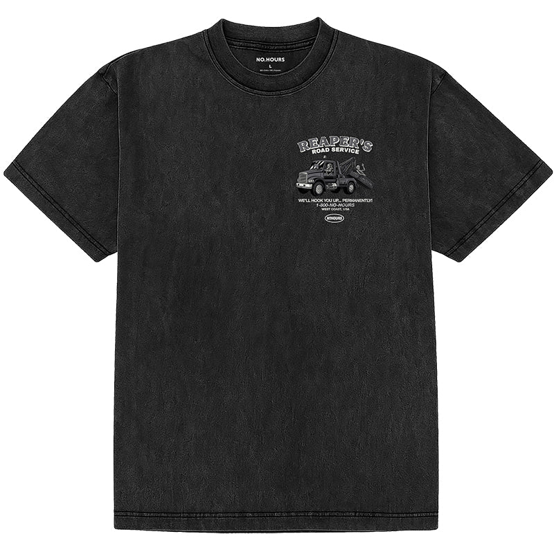 No Hours Road Service Vintage Black S/s Shirt