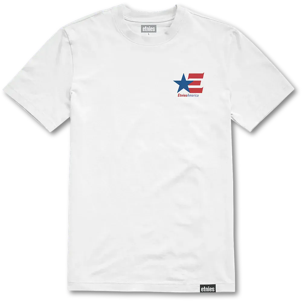 Etnies America White Blue Red S/s Shirt