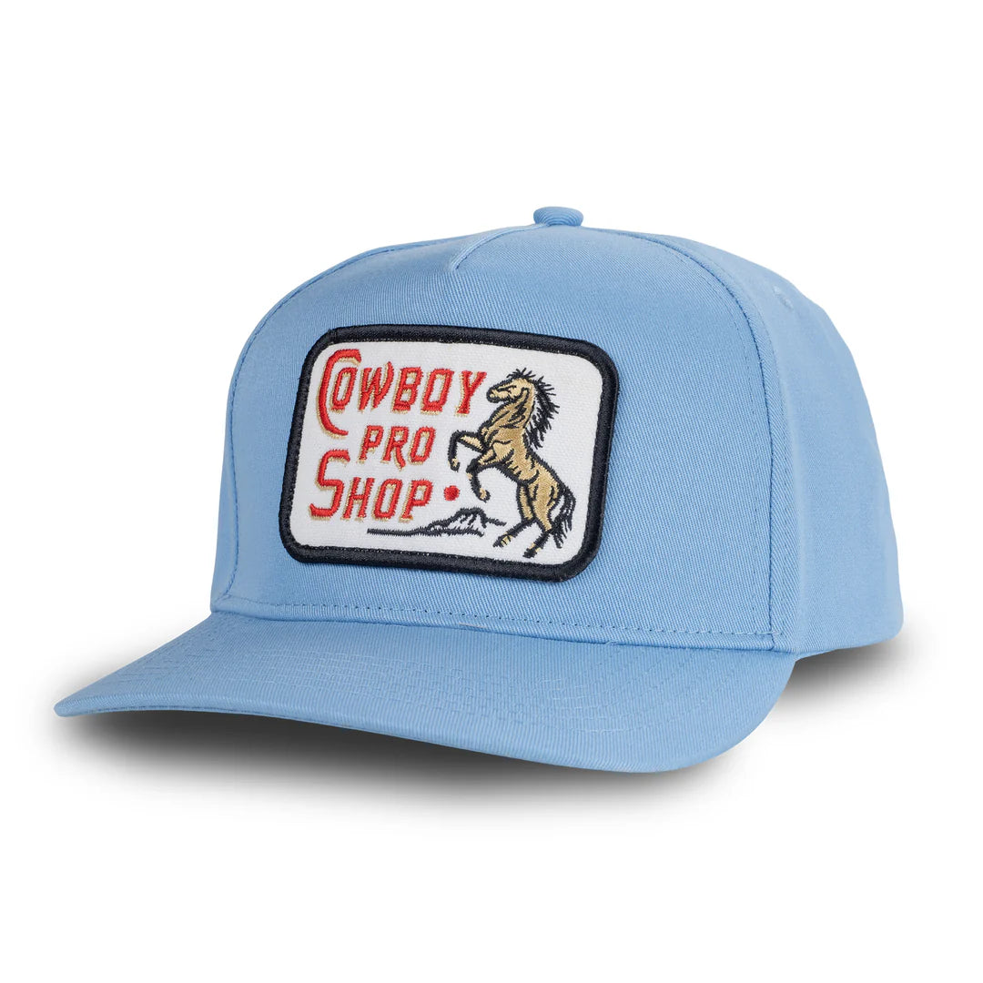 Sendero Cowboy Pro Shop Blue 5 Panel Structured Snapback Hat