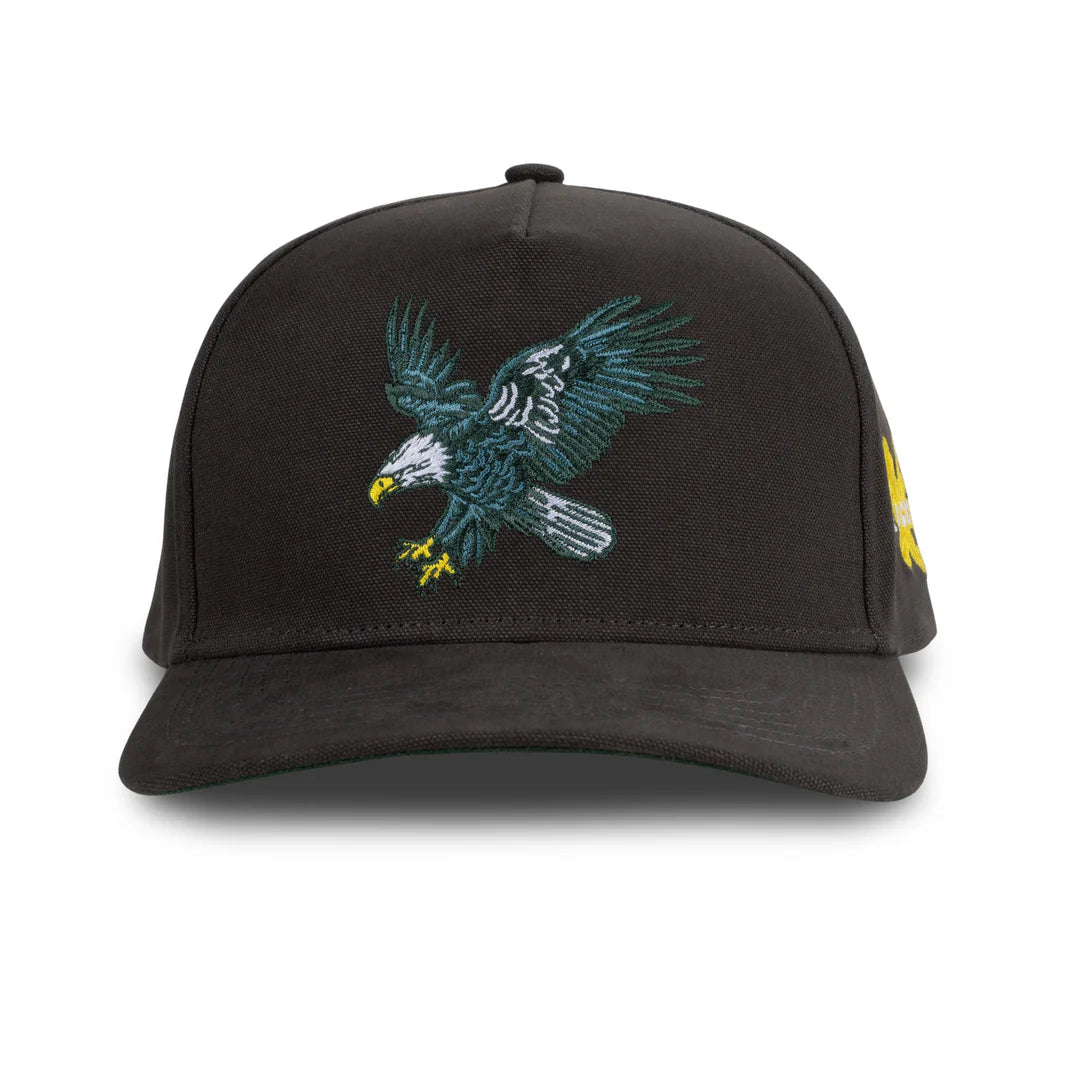 Sendero Eagle Black 5 Panel Structured Snapback Hat