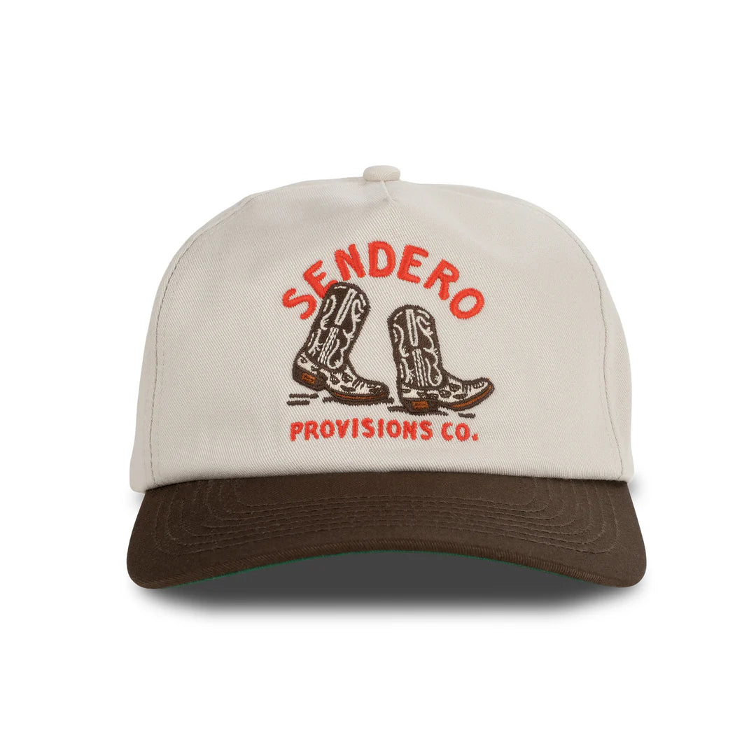 Sendero High Stepper Cream 5 Panel Unstructured Snapback Hat