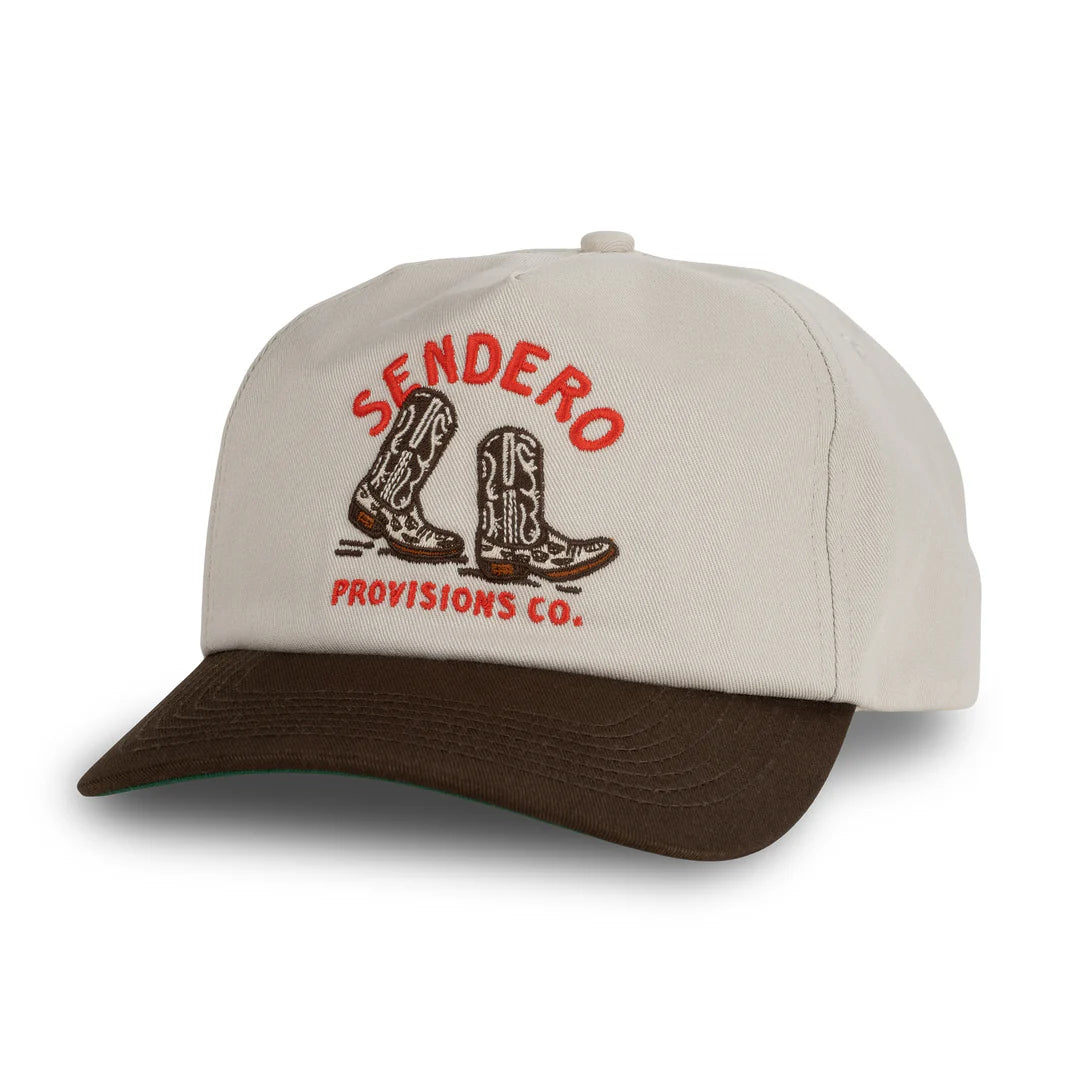 Sendero High Stepper Cream 5 Panel Unstructured Snapback Hat