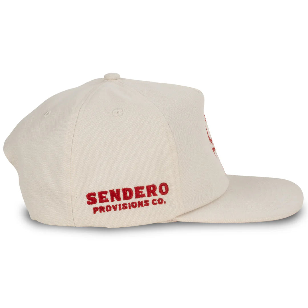 Sendero Howdy Stranger White 5-Panel Unstructured Snapback Hat