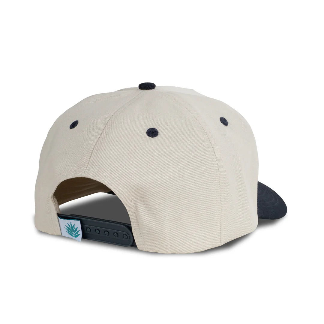 Sendero Ranch Supplies Cream/Navy 5 Panel Structured Snapback Hat