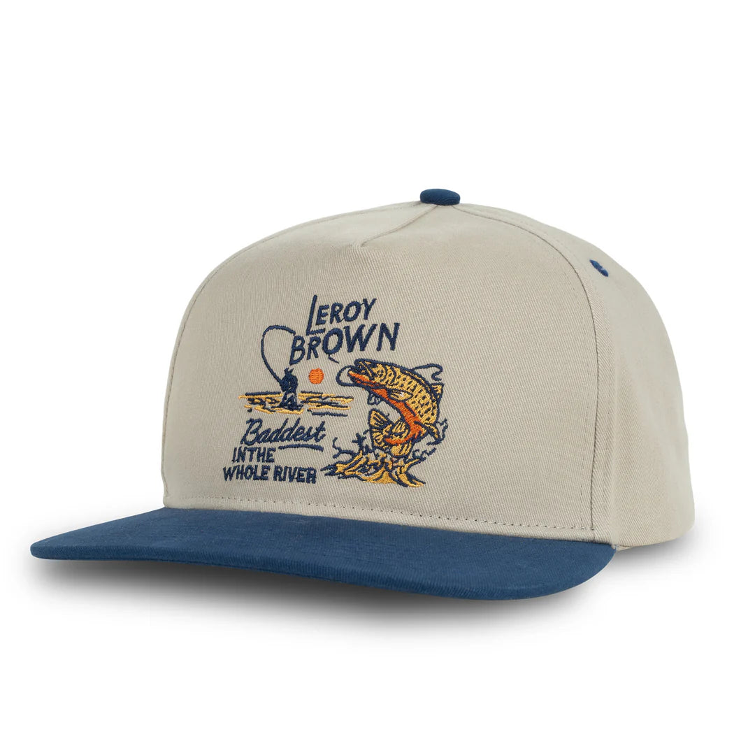 Sendero Leroy Brown Khaki/Navy 5 Panel Structured Snapback Hat