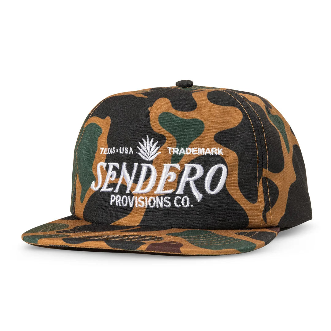 Sendero Logo Field Camo 5 Panel Unstructured Snapback Hat