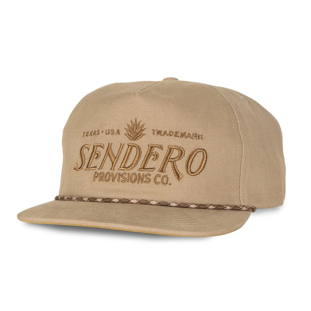 Sendero Logo Tan 5 Panel Unstructured Snapback Hat