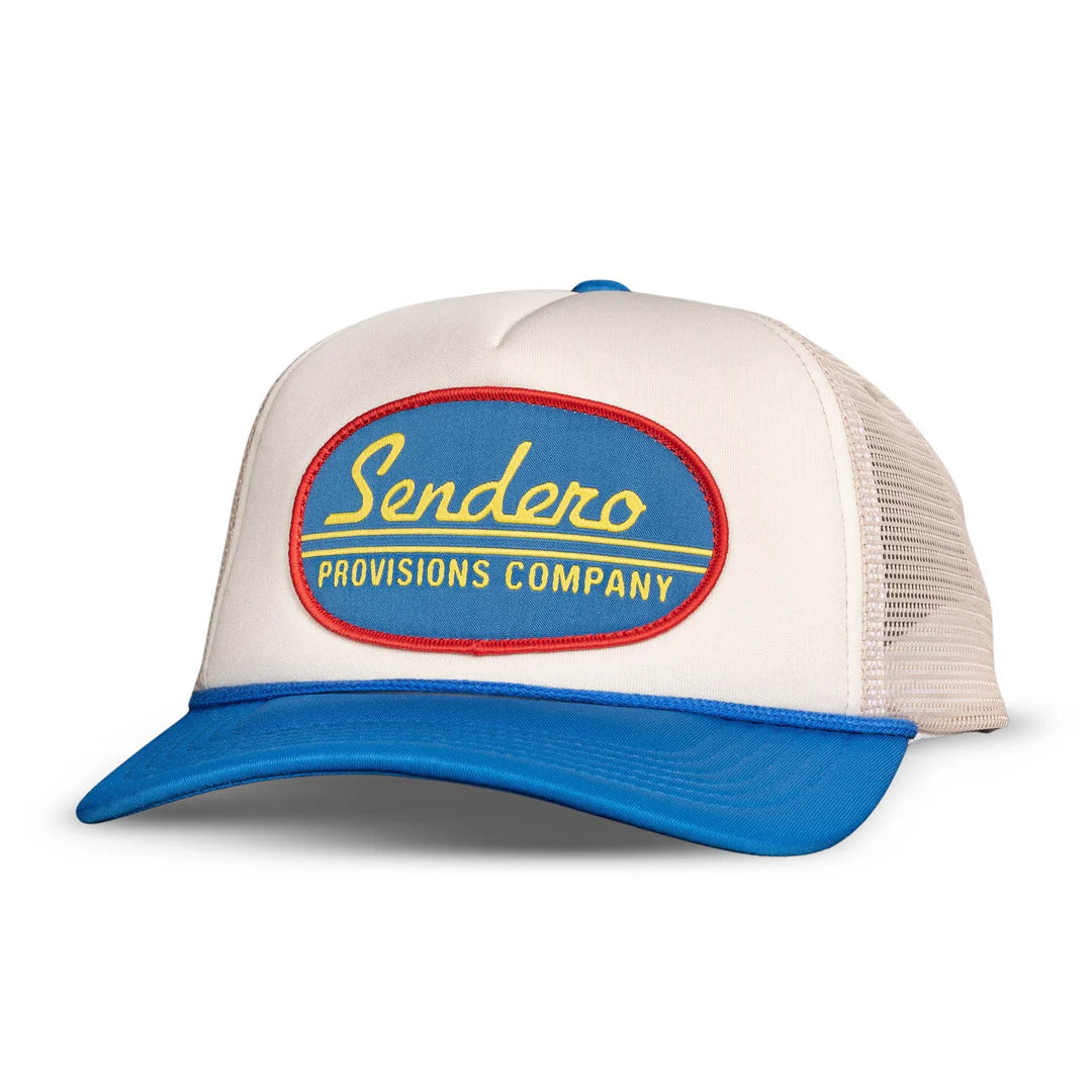 Sendero Country Store White Blue Snapback Hat