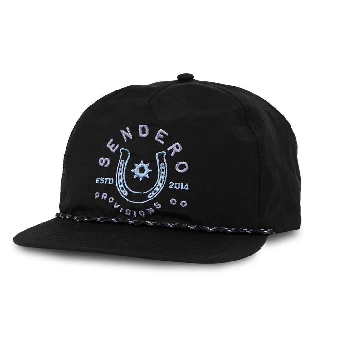 Sendero No Luck Black 5 Panel Unstructured Snapback Hat